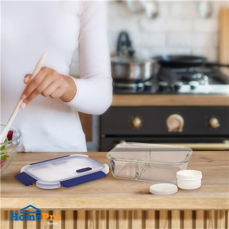 กล่องอาหารแก้ว2ช่อง 0.62 ลิตร KECHxDOUBLE LOCK No.1941A_3