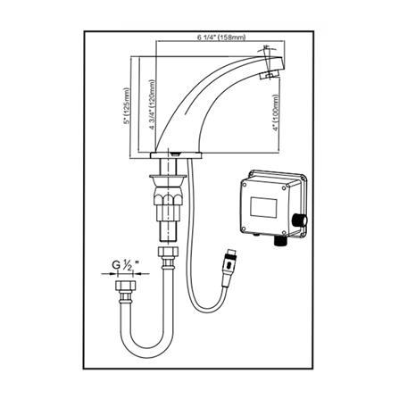 ก๊อกอ่างล้างหน้า SENSOR DELANY DE-SF3400-DC_1