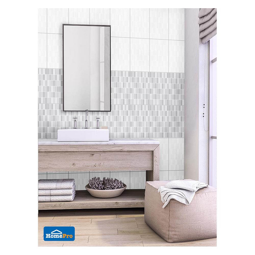 กระเบื้องผนัง 10x16 นิ้ว DURAGRES เรนิต้า เกรย์