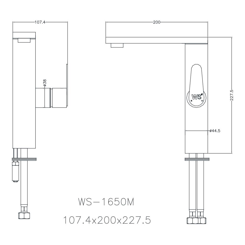ก๊อกอ่างล้างหน้าผสม WS-1650M