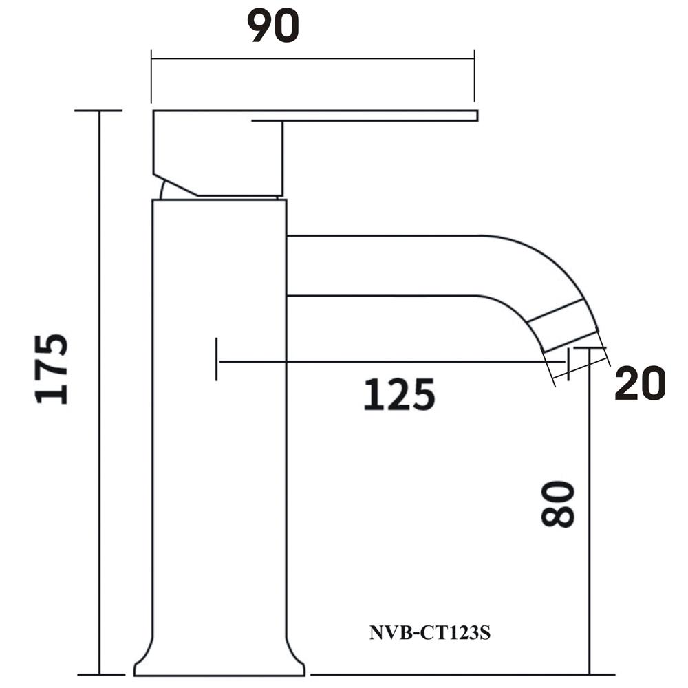 ก๊อกอ่างล้างหน้าเดี่ยว NOVABATH NVB-CT123S