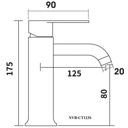 ก๊อกอ่างล้างหน้าเดี่ยว NOVABATH NVB-CT123S_1