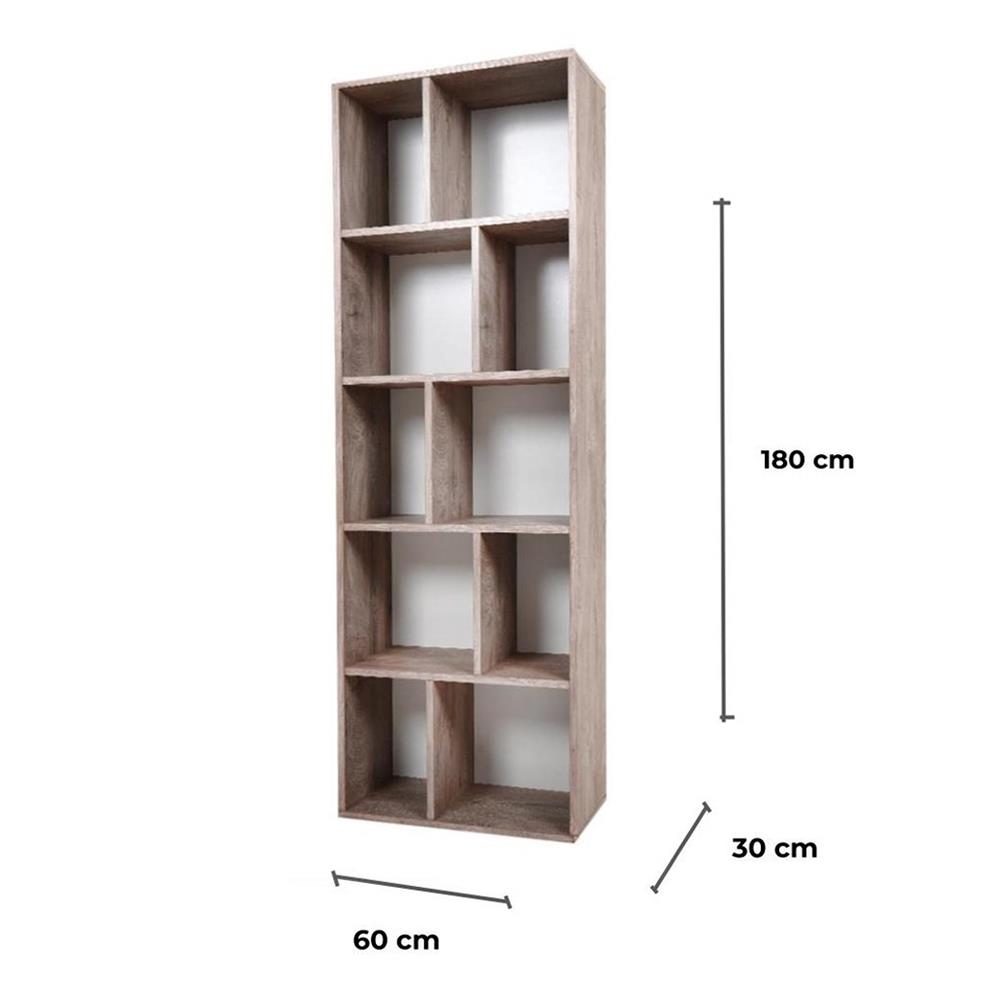 ชั้นวางของทึบ 10 ช่อง FURDINI HPN-07 สีวอลนัท