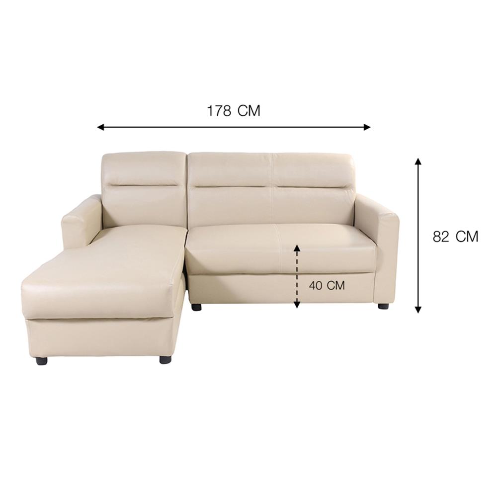 โซฟาเข้ามุม BOFA WAVE สีเบจ