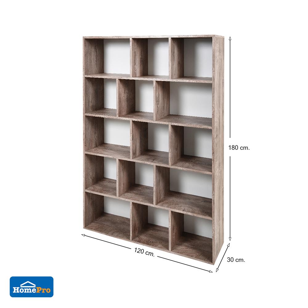 ชั้นวางของทึบ 15 ช่อง FURDINI HPN-06 สีวอลนัท