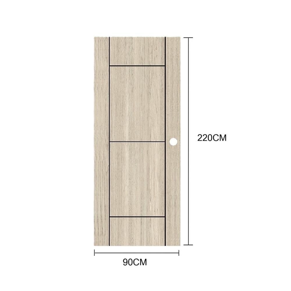 ประตูภายใน UPVC เจาะลูกบิด PARAZZO PUN04 90x220 ซม. สีเทา