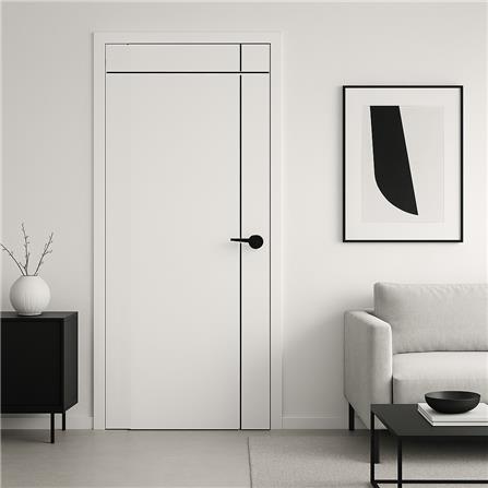 ประตูภายนอก UPVC เจาะลูกบิด PARAZZO PUN06 90x220 ซม. สีขาว_1