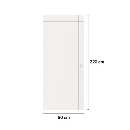 ประตูภายนอก UPVC เจาะลูกบิด PARAZZO PUN06 90x220 ซม. สีขาว_2