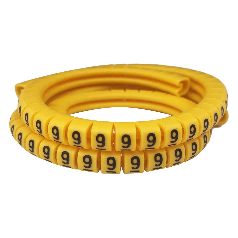 เคเบิ้ลมารคเกอร์ BANDEX BM1-9-100-MT เบอร์ 9 สีเหลือง