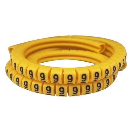 เคเบิ้ลมารคเกอร์ BANDEX BM1-9-100-MT เบอร์ 9 สีเหลือง