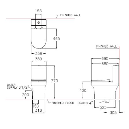 สุขภัณฑ์ 1 ชิ้น COTTO C11002H 3/4.5L สีขาว (EXC)_1