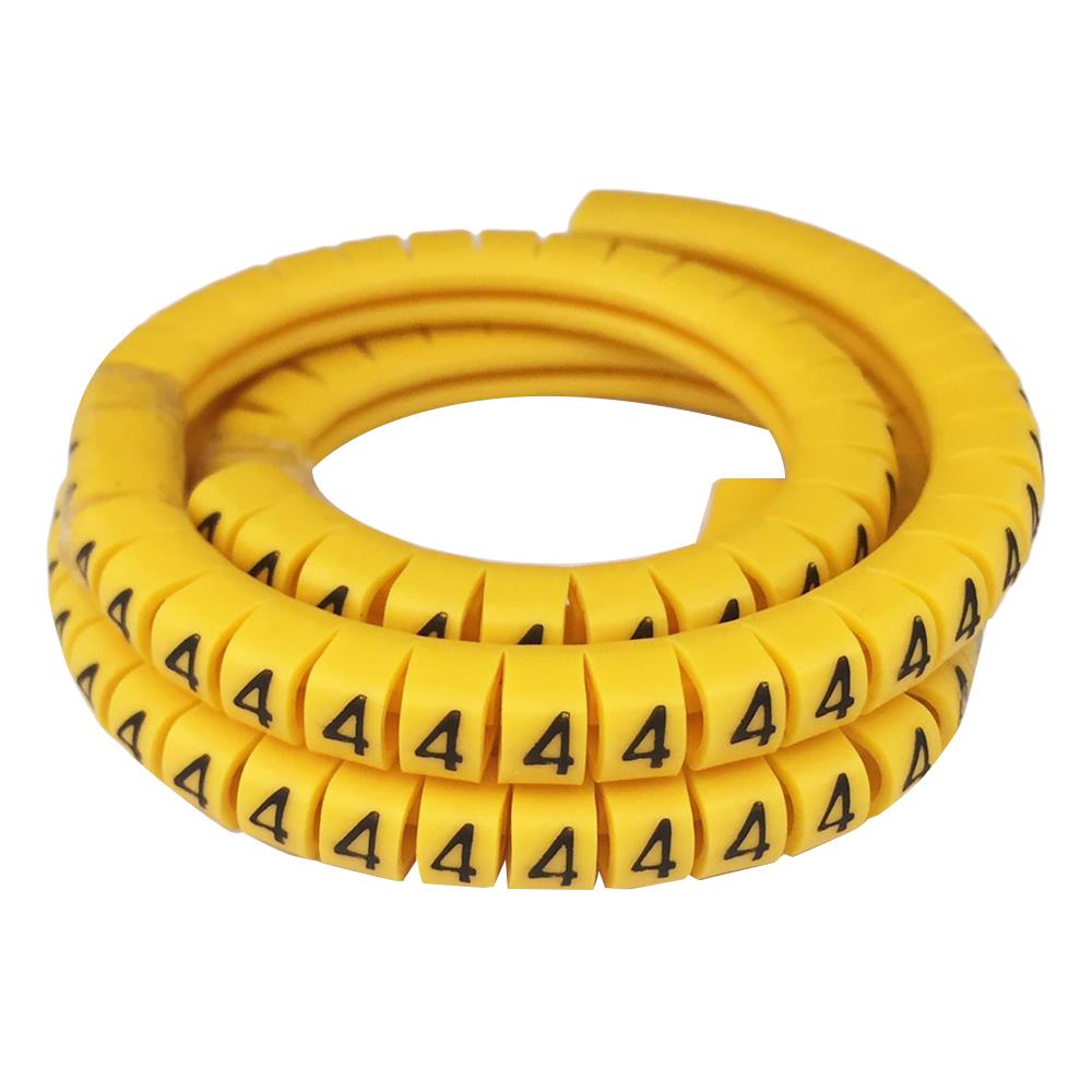 เคเบิ้ลมารคเกอร์ BANDEX BM1-4-100-MT เบอร์ 4 สีเหลือง