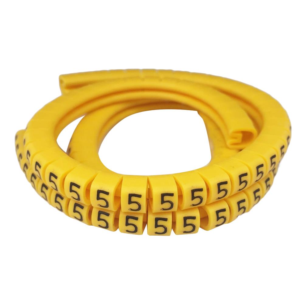 เคเบิ้ลมารคเกอร์ BANDEX BM1-5-100-MT เบอร์ 5 สีเหลือง