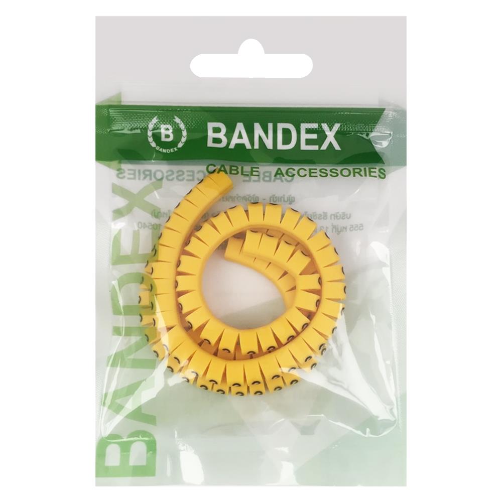 เคเบิ้ลมารคเกอร์ BANDEX BM1-3-100-MT เบอร์ 3 สีเหลือง
