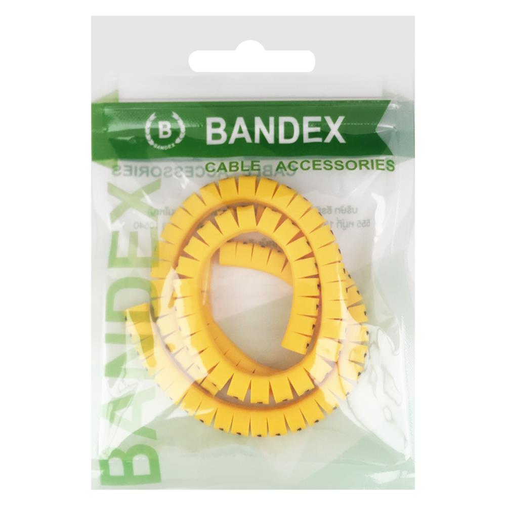 เคเบิ้ลมารคเกอร์ BANDEX BM1-1-100-MT เบอร์ 1 สีเหลือง