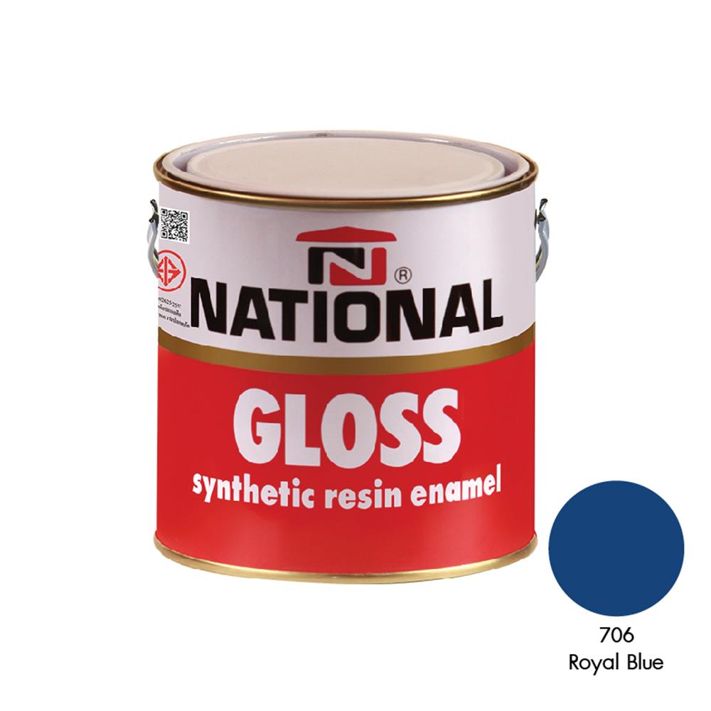 สีน้ำมันเคลือบเงา DELTA NATIONAL 706&nbsp;สีเงินเข้ม 1 แกลลอน