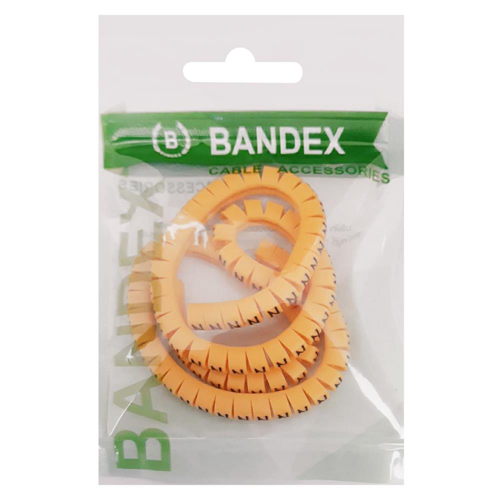 เคเบิ้ลมารคเกอร์ BANDEX BM1-N-100-MT เบอร์ N สีเหลือง