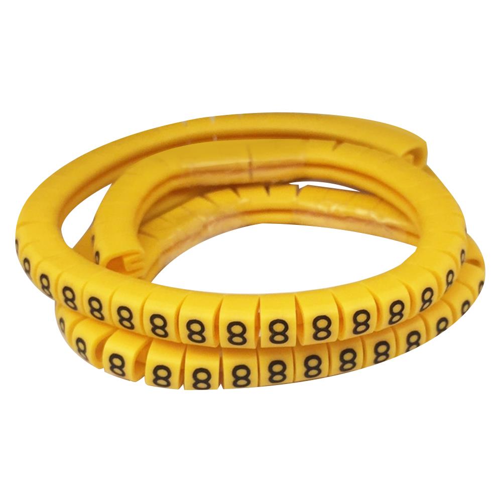 เคเบิ้ลมารคเกอร์ BANDEX BM1-8-100-MT เบอร์ 8 สีเหลือง