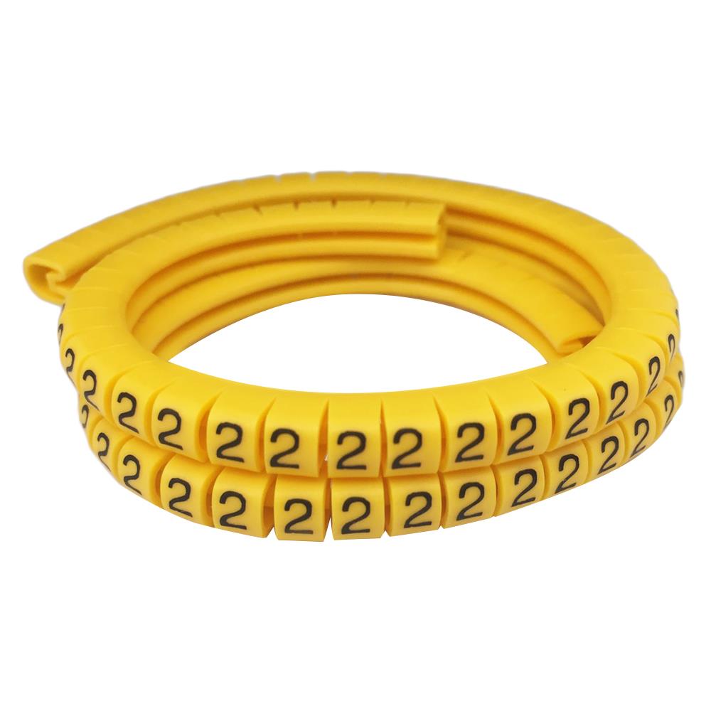 เคเบิ้ลมารคเกอร์ BANDEX BM1-2-100-MT เบอร์ 2 สีเหลือง