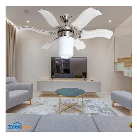 พัดลมโคมไฟ WINFAVOUR SA22 42 นิ้ว สีเงิน 1 หัว_1