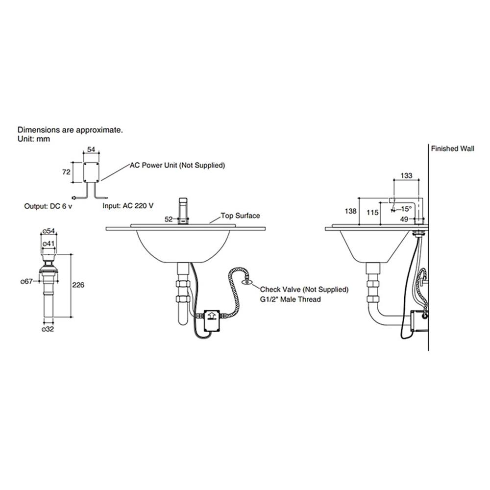 ก๊อกอ่างล้างหน้าอัตโนมัติ KOHLER K-18655X-NW-CP สีโครม