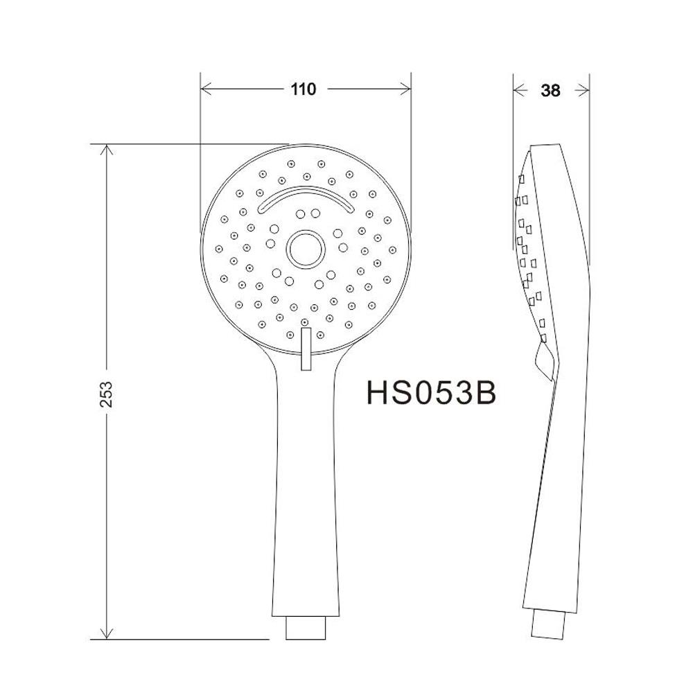 ชุดฝักบัวสายอ่อน 5 ระดับ NOVABATH รุ่น NVB-HS053B สีดำ