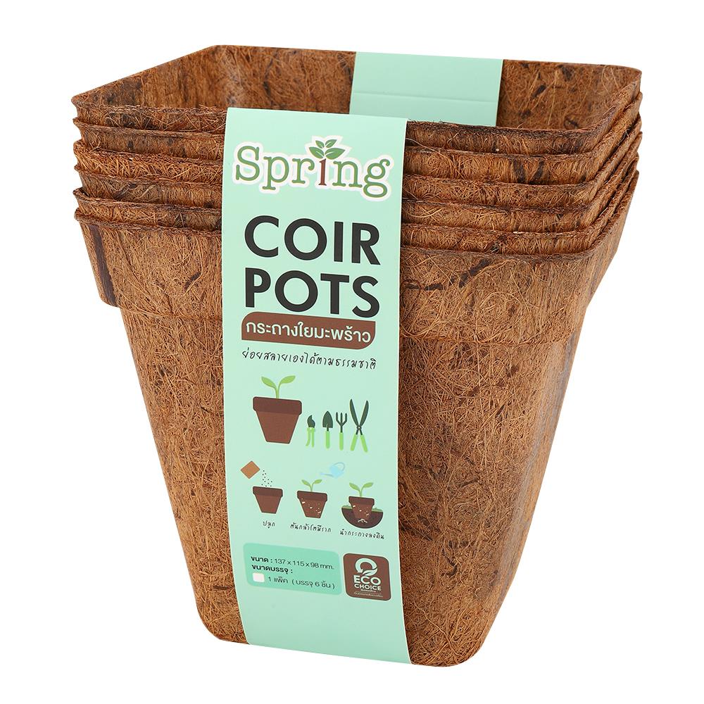กระถางใยมะพร้าว SPRING 6 นิ้ว สีน้ำตาล