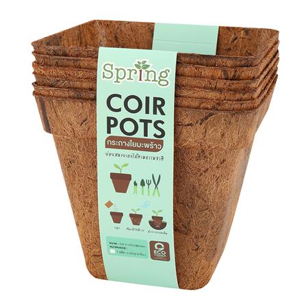 กระถางใยมะพร้าว SPRING 6 นิ้ว สีน้ำตาล