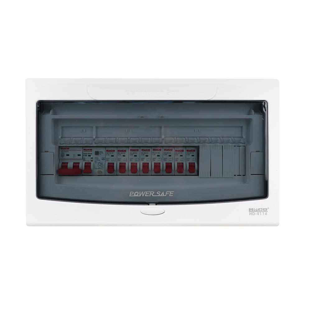 ชุดตู้คอนซูมเมอร์ยูนิต 8 ช่อง 50 แอมป์ พร้อมกันไฟรั่ว/ไฟดูด HACO