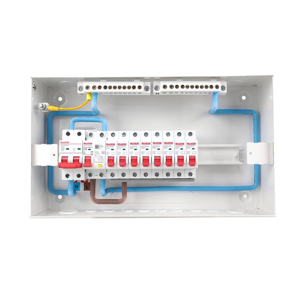 ชุดตู้คอนซูมเมอร์ยูนิต 8 ช่อง 50 แอมป์ พร้อมกันไฟรั่ว/ไฟดูด HACO