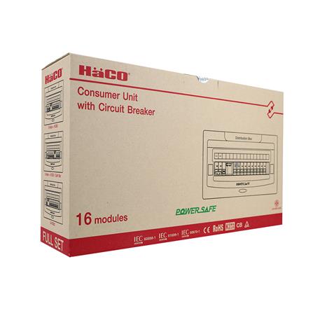 ชุดตู้คอนซูมเมอร์ยูนิต 8 ช่อง 50 แอมป์ พร้อมกันไฟรั่ว/ไฟดูด HACO_5
