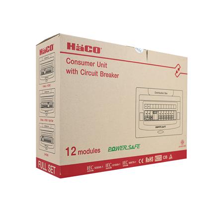 ชุดตู้คอนซูมเมอร์ยูนิต 6 ช่อง 50 แอมป์ พร้อมกันไฟรั่ว/ไฟดูด HACO_5