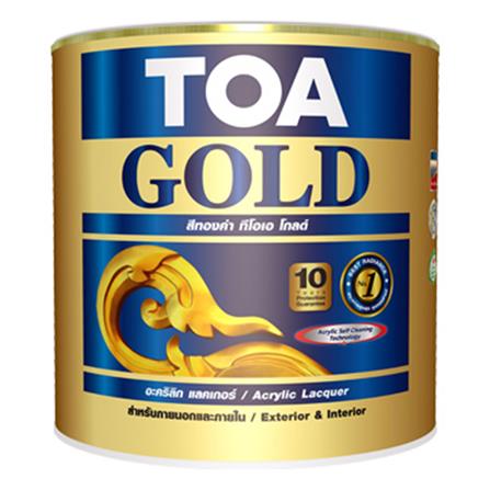 สีทองคำ สูตรอะคริลิกแล็กเกอร์ TOA GOLD GL123 สีทองสวิส 1/4 แกลลอน_0