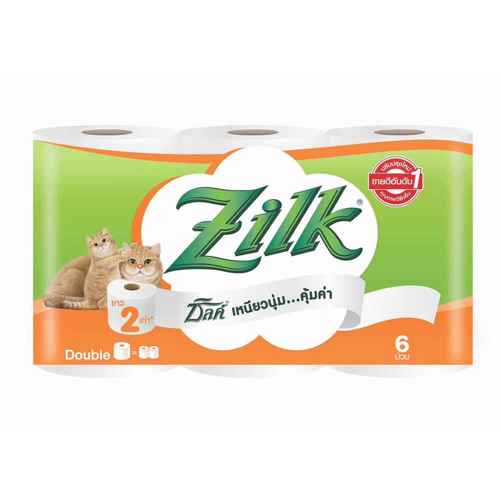 กระดาษชำระ ZILK DOUBLE ROLL แพ็ค6