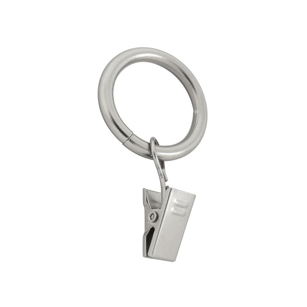 ห่วงคล้องรางเหล็ก HOME LIVING STYLE WD 33 มม. สีเงิน (แพ็ก 6 ชิ้น)