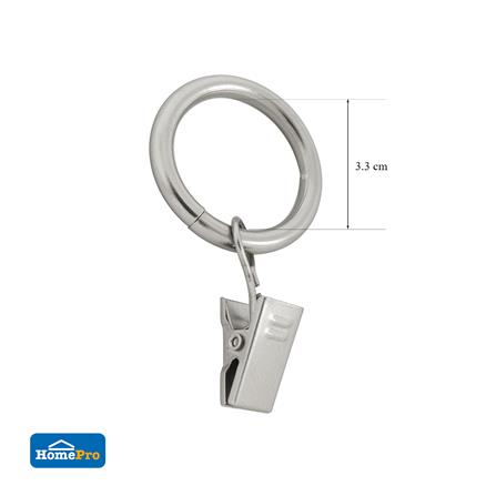 ห่วงคล้องรางเหล็ก HOME LIVING STYLE WD 33 มม. สีเงิน (แพ็ก 6 ชิ้น)_4