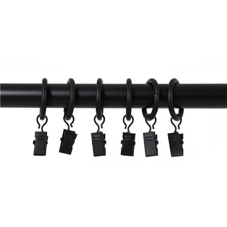 ห่วงคล้องรางเหล็ก HOME LIVING STYLE WD 33 มม. สีดำ (แพ็ก 6 ชิ้น)_2