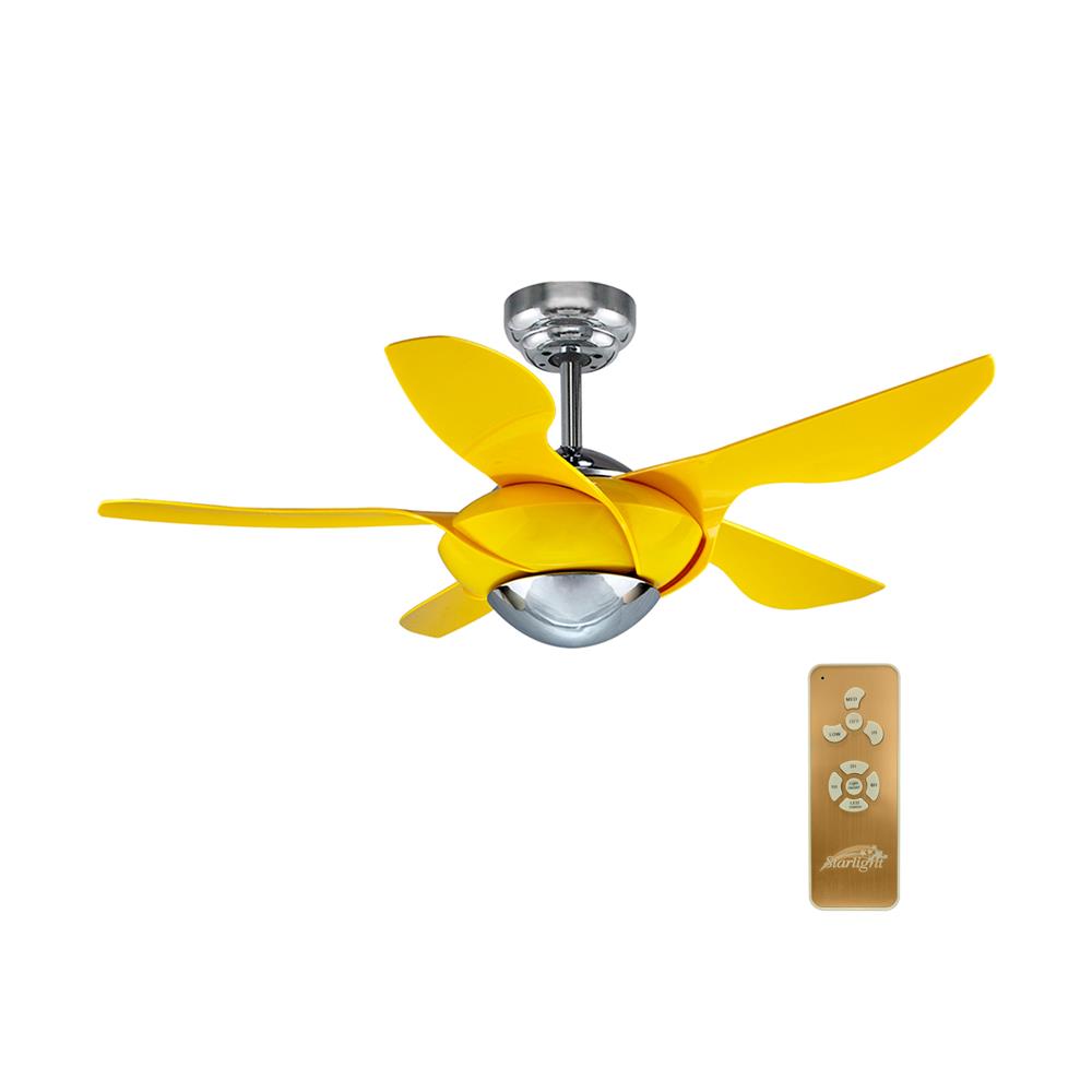 พัดลมไม่มีโคมไฟ STARLIGHT AF88/42-YL 42 นิ้ว สีเหลือง/เงิน