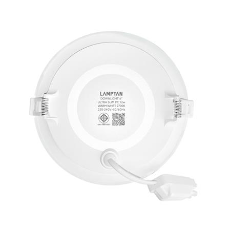 ดาวน์ไลท์ LED LAMPTAN ULTRA SLIM PC 6 นิ้ว 12 วัตต์ WARM WHITE สีขาว_2