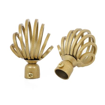 หัว-ท้ายรางม่าน HOME LIVING STYLE CHER 19 มม. สีทอง_0