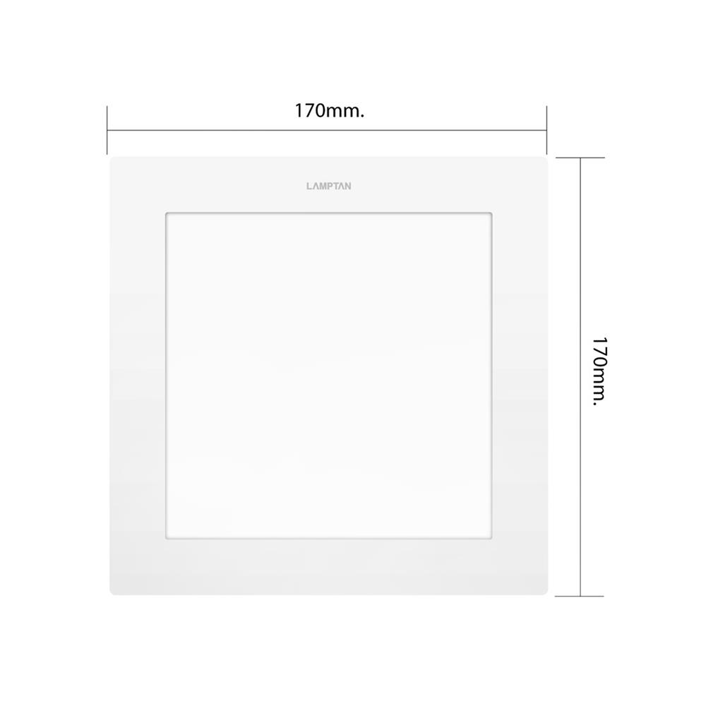 ดาวน์ไลท์ LED LAMPTAN ULTRA SLIM PC 6 นิ้ว 12 วัตต์ WARM WHITE สีขาว