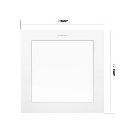 ดาวน์ไลท์ LED LAMPTAN ULTRA SLIM PC 6 นิ้ว 12 วัตต์ WARM WHITE สีขาว_6