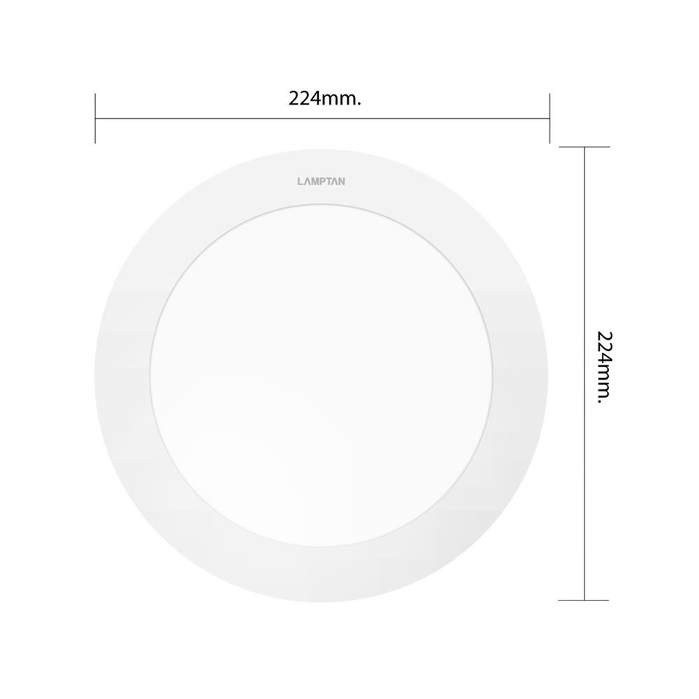 ดาวน์ไลท์ LED LAMPTAN ULTRA SLIM PC 8 นิ้ว 18 วัตต์ DAYLIGHT สีขาว