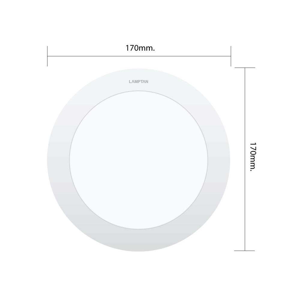 ดาวน์ไลท์ LED LAMPTAN ULTRA SLIM PC 6 นิ้ว 12 วัตต์ DAYLIGHT สีขาว