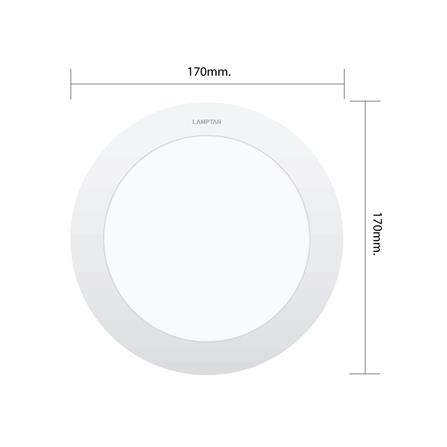 ดาวน์ไลท์ LED LAMPTAN ULTRA SLIM PC 6 นิ้ว 12 วัตต์ DAYLIGHT สีขาว_6