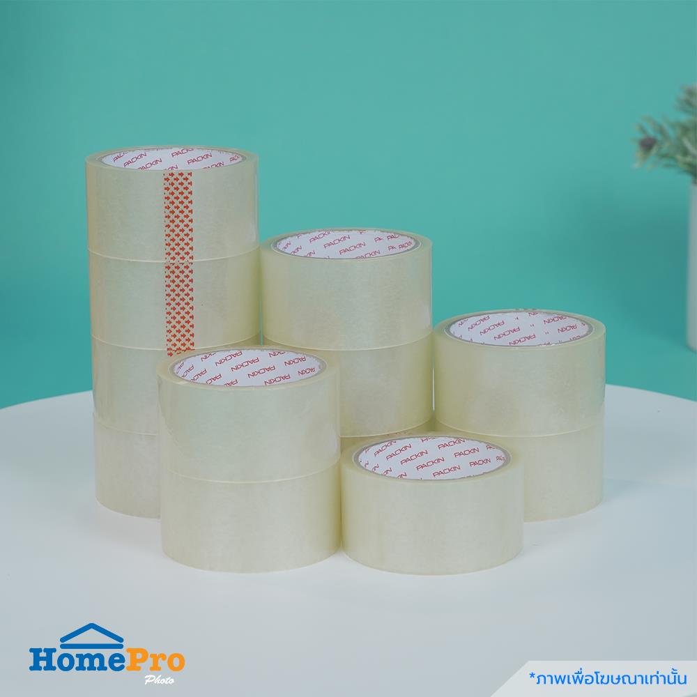 เทป OPP PACK IN 2 นิ้ว x 45 หลา สีใส 12 ม้วน/แพ็ค