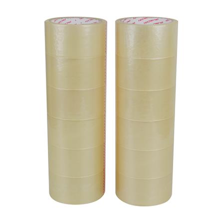 เทป OPP PACK IN 2 นิ้ว x 45 หลา สีใส 12 ม้วน/แพ็ค