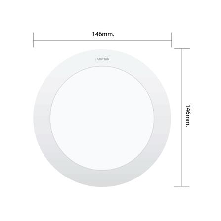 ดาวน์ไลท์ LED LAMPTAN ULTRA SLIM PC 5 นิ้ว 9 วัตต์ DAYLIGHT สีขาว_6