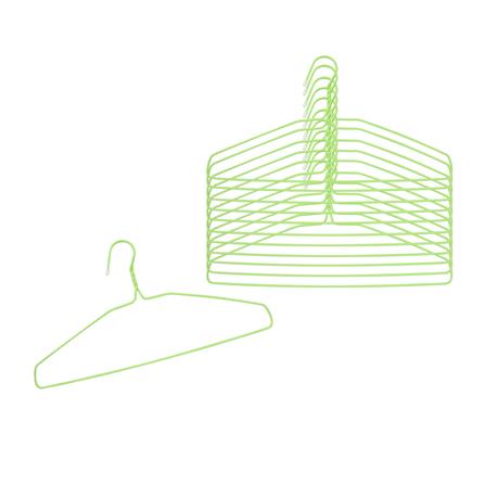 ไม้แขวนเสื้อเคลือบ PVC PLIM สีเขียว แพ็ก 12 ชิ้น_1