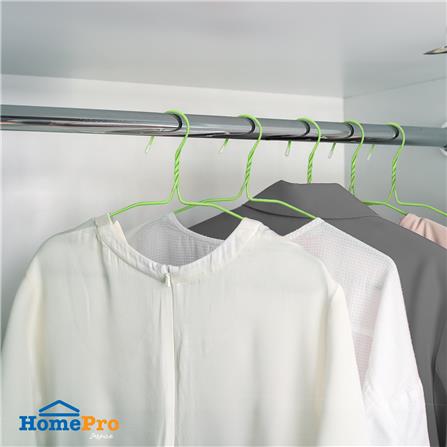 ไม้แขวนเสื้อเคลือบ PVC PLIM สีเขียว แพ็ก 12 ชิ้น_2